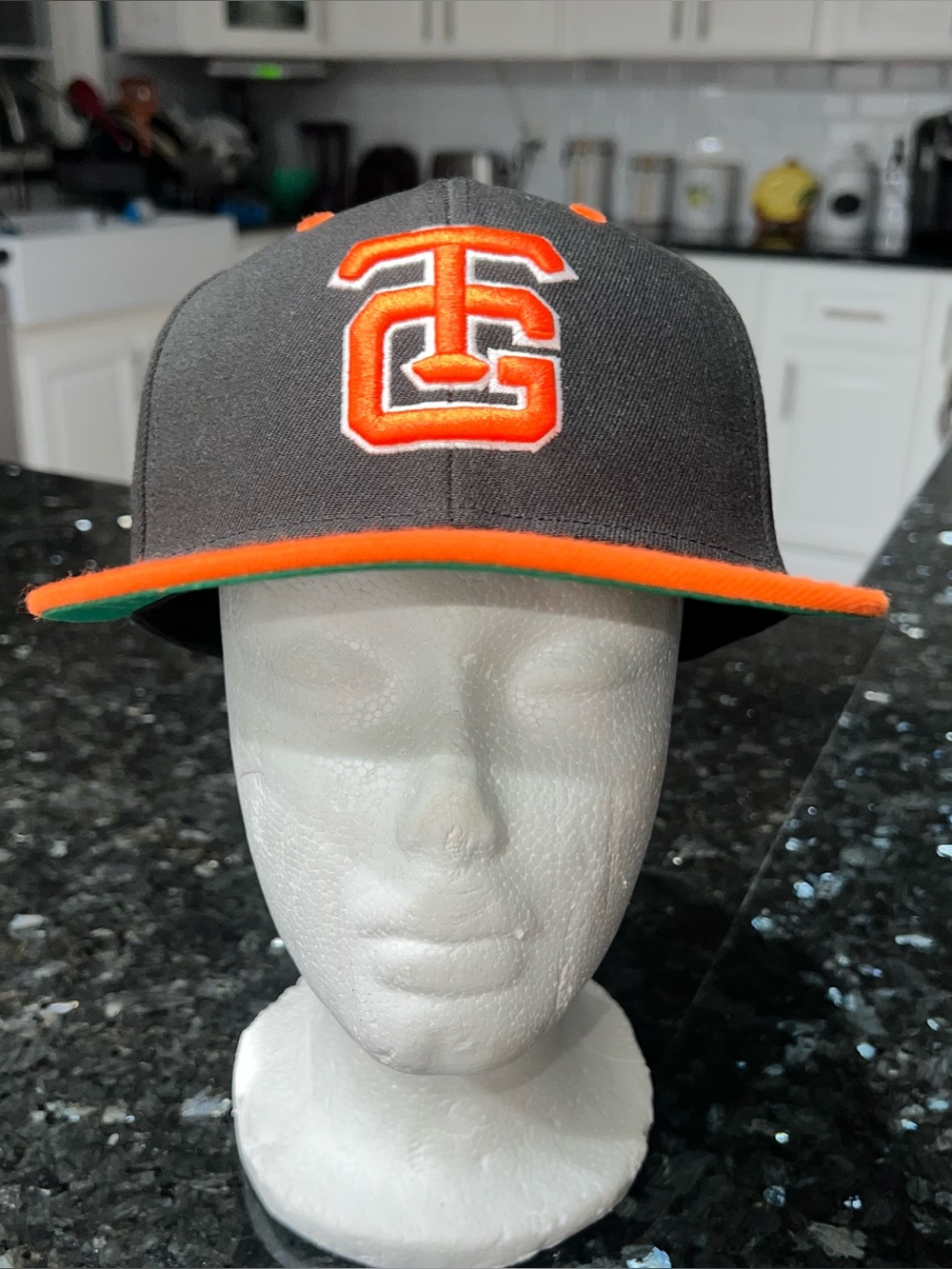 Tokyo Giants Baseball Hat Size 7 1/4 Black Orange Ebbetsfield Flannels Yomiuri